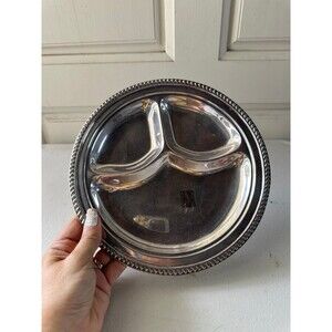 Mid Century Windsor Plaque Nickle Plated Silver PNS Triple Plate 5 14 Andover MA